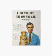 Mr Rogers Inspiring Quotes Art Board