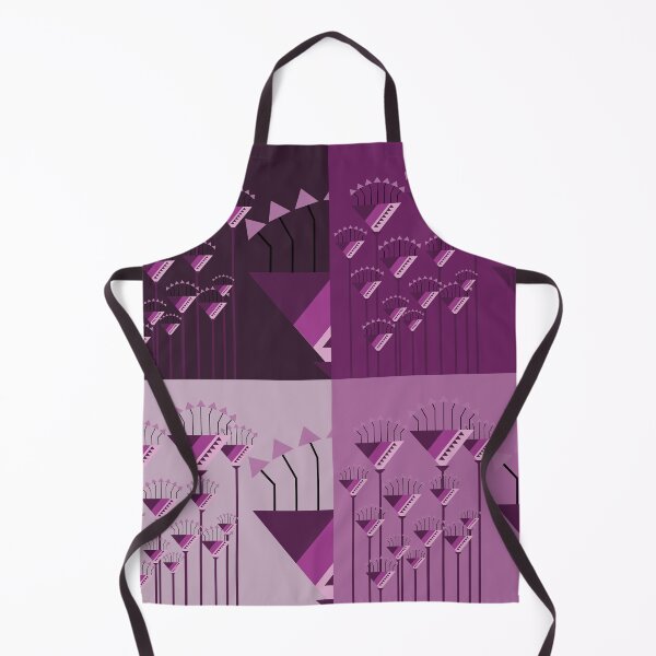Item preview, Abstract Geometric Floral Pattern in Elegant Purple Hues designed and sold by PowerAntShop.