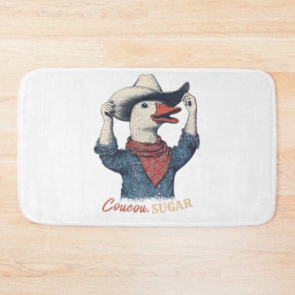 Item preview, Cowboy Duck Coucou Sugar Funny French Western Cute Greeting Gift designed and sold by DustGoldStudio.