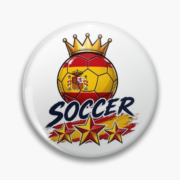 Item preview, Spain Flag Crowned Soccer Ball designed and sold by QuiteOrbit.
