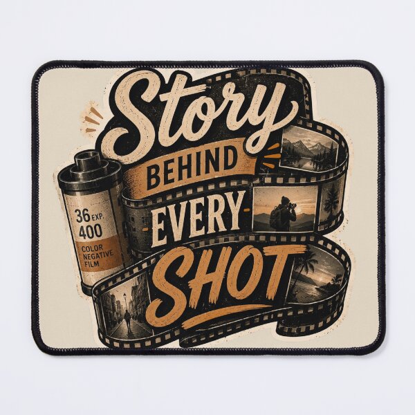 Item preview, Story Behind Every Shot Vintage Film Photography Sticker designed and sold by Omanut Studio — By Ashwin..