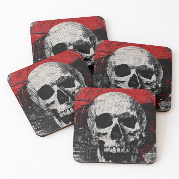 Item preview, Vintage Rock Skull Music Print designed and sold by CosmicRockArt.