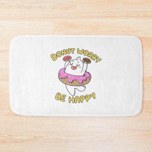 Item preview, Donut Worry Be Happy Cute Food Pun designed and sold by OMONIMISO.