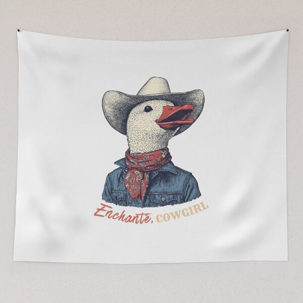 Item preview, Cowboy Duck Enchante Cowgirl Funny French Western Charming Gift designed and sold by DustGoldStudio.