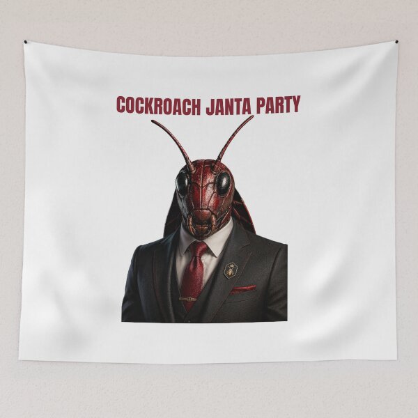 Item preview, Cockroach Janta Party Streetwear Graphic T-Shirt Design designed and sold by ConsolAssoc Creative Studio.