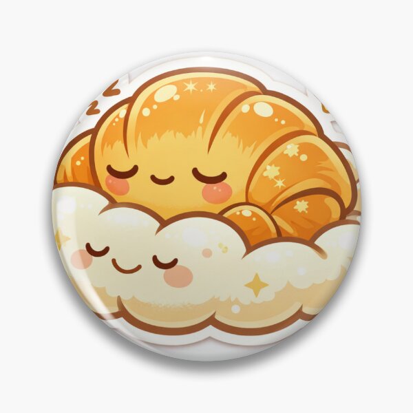 Item preview, Sleeping Croissant Sticker Kawaii Bakery Aesthetic for Food Lovers & Cozy Dreamers designed and sold by CutePrintCorner.