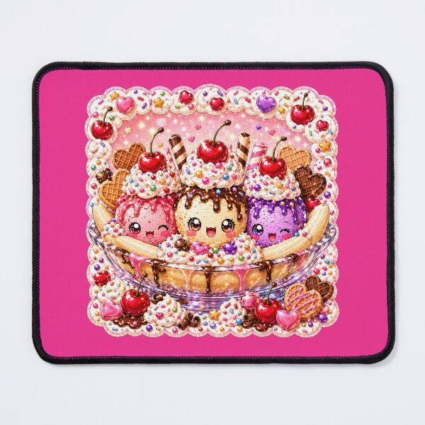 Item preview, Kawaii Banana Split Sundae – Cute Cottagecore Ice Cream Dessert Aesthetic Art designed and sold by ALH Apparel.
