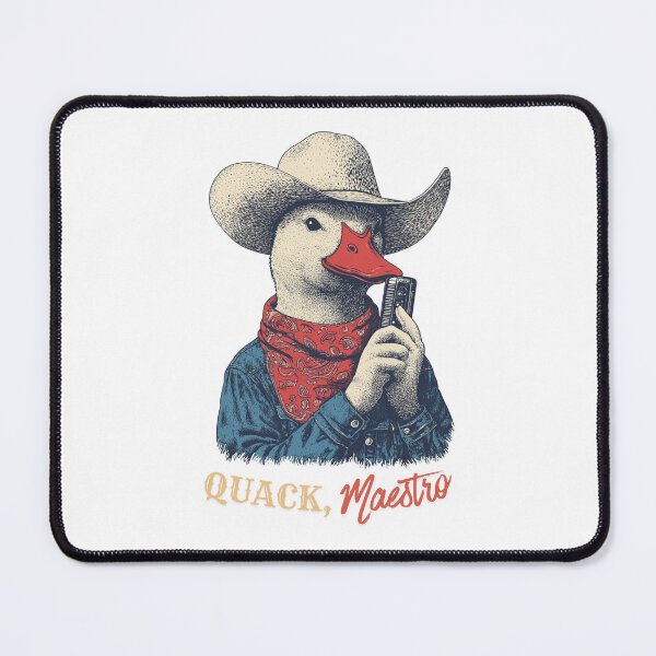 Item preview, Cowboy Duck Quack Maestro Funny Western Harmonica Music Lover Gift designed and sold by DustGoldStudio.