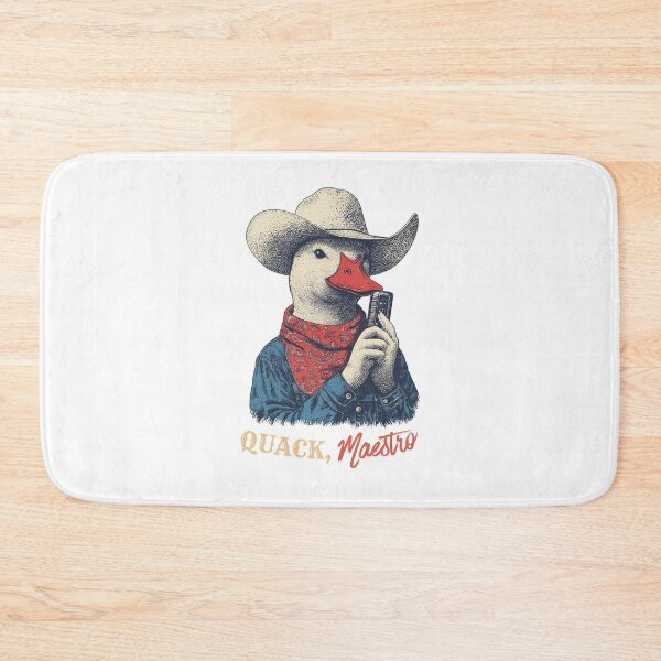 Item preview, Cowboy Duck Quack Maestro Funny Western Harmonica Music Lover Gift designed and sold by DustGoldStudio.