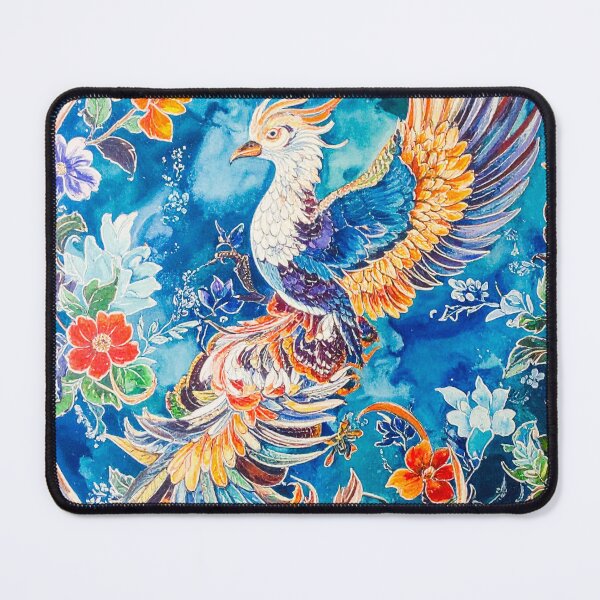 Item preview, Phoenix Batik in Blue, Green, and Gold designed and sold by thelivingrp.