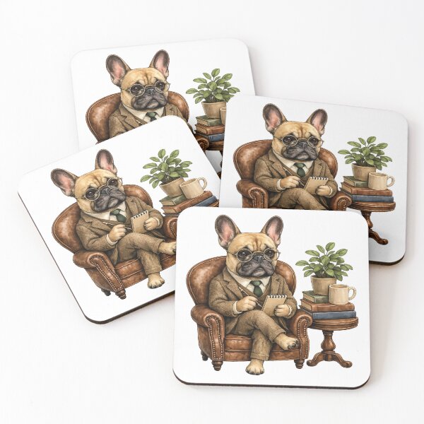 Item preview, French Bulldog Therapist: Funny Dog Profession Watercolor Gift designed and sold by TheAngelHeart.