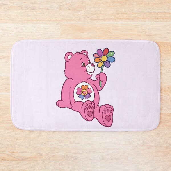 Item preview, Cute Pink Bear with Rainbow Flower Illustration designed and sold by dyrestald.