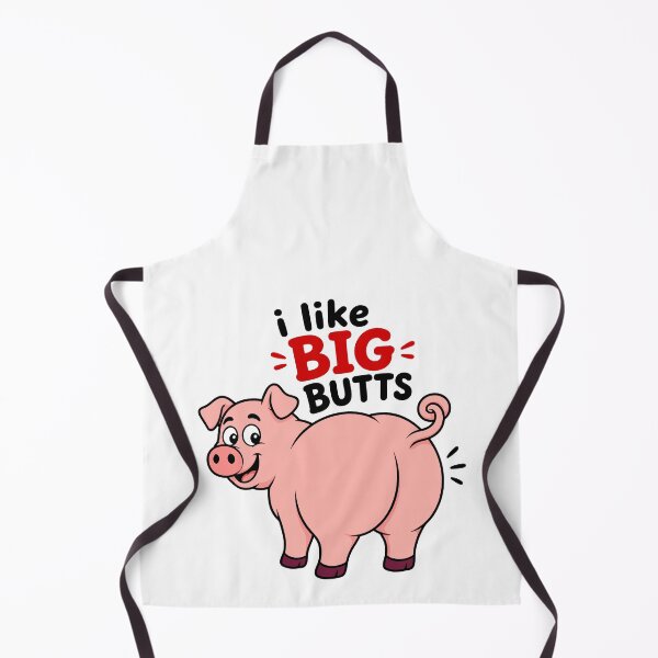 Item preview, I Like Big Butts Funny Cartoon Pig  designed and sold by teeperfect.