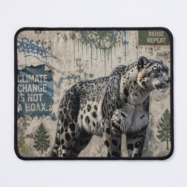 Item preview, Snow Leopard in the City Collage designed and sold by thelivingrp.