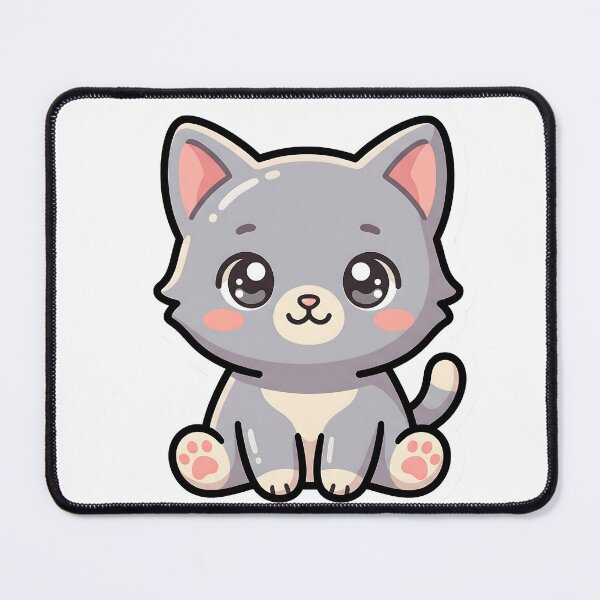 Item preview, Cute Grey Chibi Kitten Sticker - Adorable Kawaii Cat Art designed and sold by 299Art.