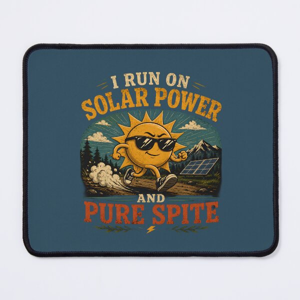 Item preview, I Run On Solar Power and Pure Spite designed and sold by Stylishly Eco.