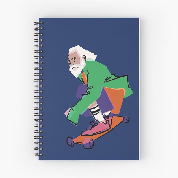 Item preview, old fella rocking out on a skateboard designed and sold by sleepymccoy.