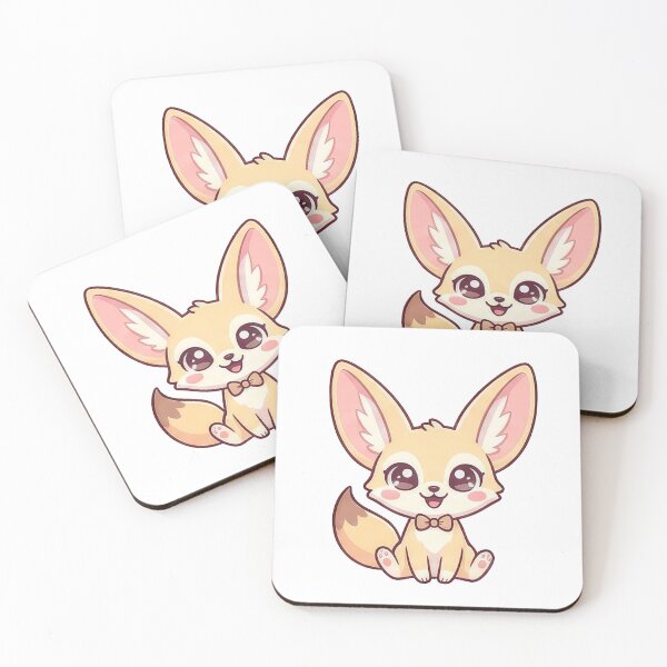 Item preview, Cute Fennec Fox with Bow Tie | Kawaii Desert Animal Art designed and sold by IndiePoppySeeds.