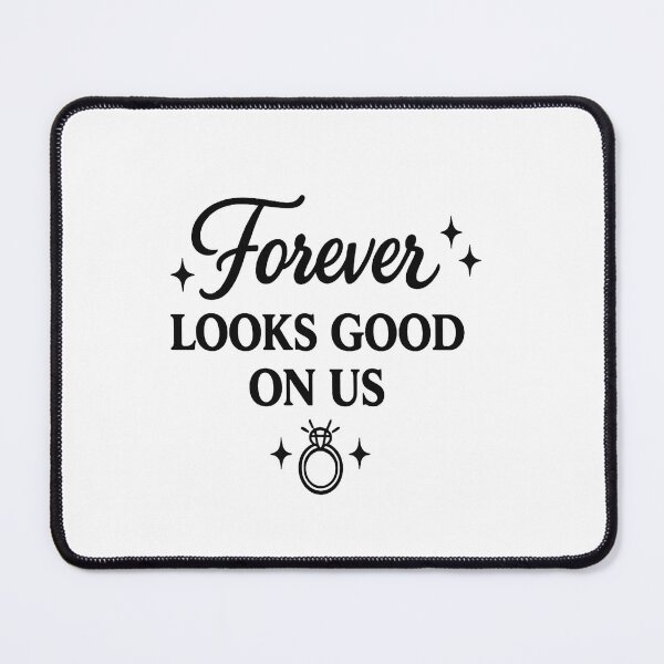 Item preview, Forever Looks Good On Us Romantic Typography Design designed and sold by Lovestickerco.