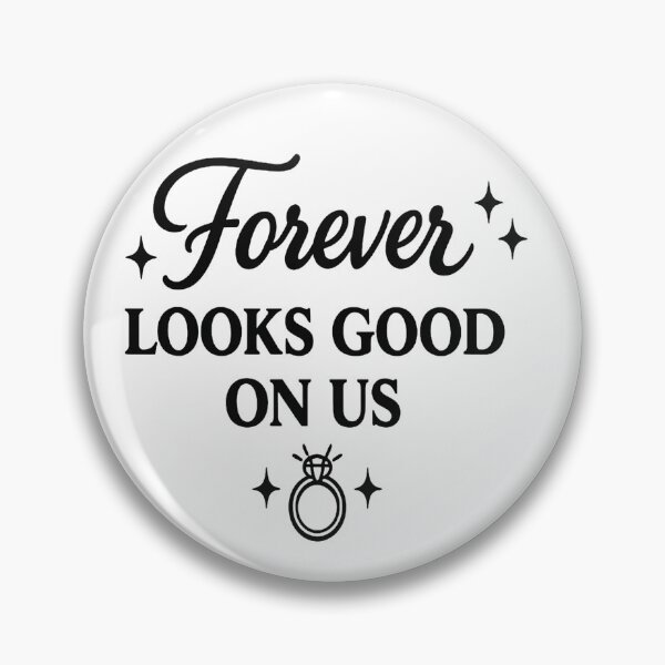 Item preview, Forever Looks Good On Us Romantic Typography Design designed and sold by Lovestickerco.