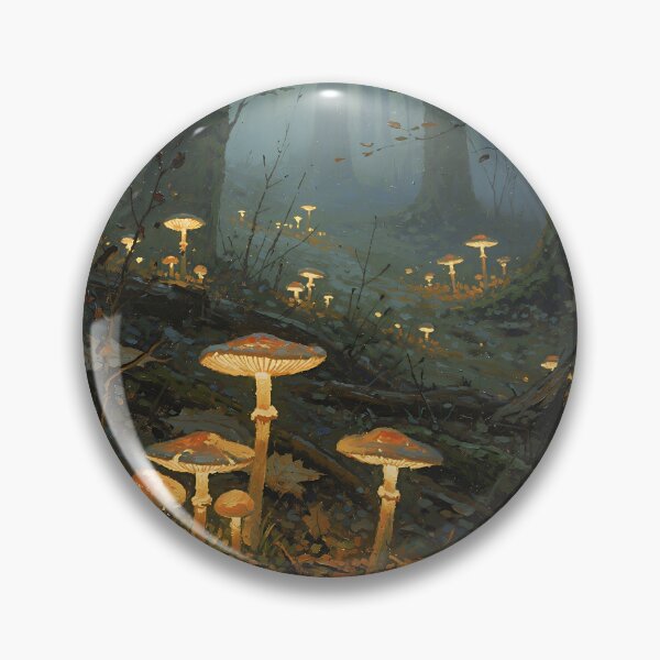 Item preview, Enchanted Glowing Mushrooms Forest | Mystical Fantasy Woodland Art designed and sold by cr6zym1nd.