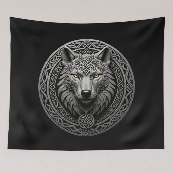 Item preview, Celtic Wolf Head designed and sold by Kirrindy Designs.