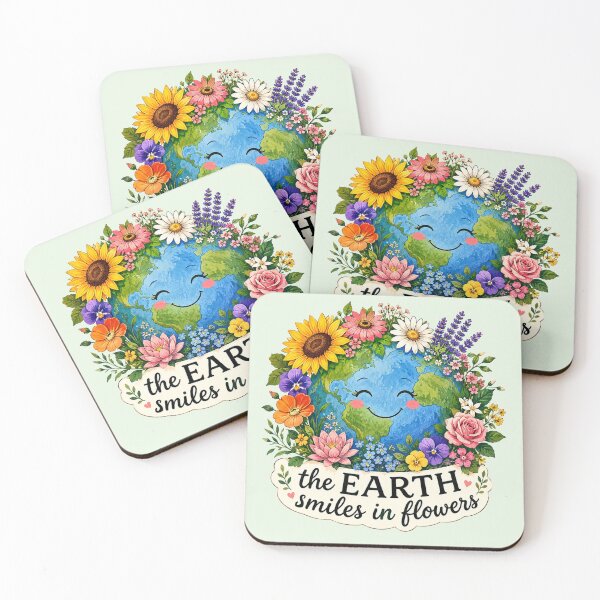 Item preview, The Earth Smiles in Flowers - Cute Floral Earth designed and sold by Myra365Art.