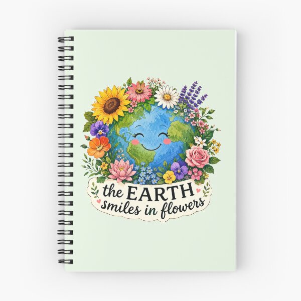 Item preview, The Earth Smiles in Flowers - Cute Floral Earth designed and sold by Myra365Art.