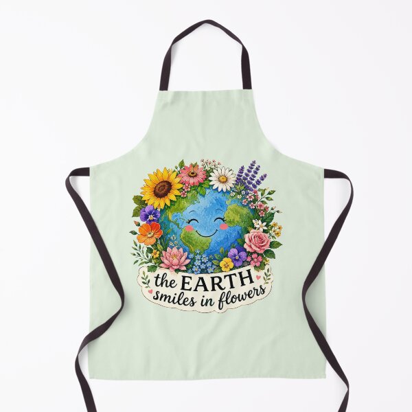 Item preview, The Earth Smiles in Flowers - Cute Floral Earth designed and sold by Myra365Art.