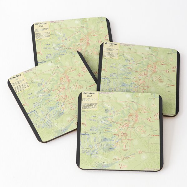 Item preview, Vintage Battle Map - Battle of Borodino (Moscow) - September 7th 1812 designed and sold by TheHappyK.