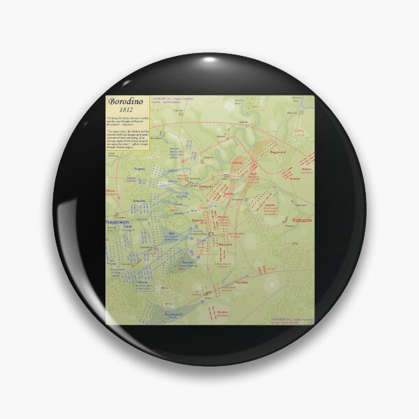 Item preview, Vintage Battle Map - Battle of Borodino (Moscow) - September 7th 1812 designed and sold by TheHappyK.