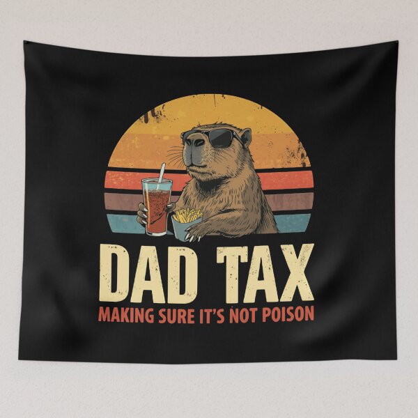 Item preview, Dad Tax Making Sure It's Not Poison Capybara Father Humor Gift designed and sold by HumansStuck12.