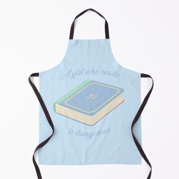 Item preview, A Girl Who Reads Is Dangerous — Pastel Book Illustration Quote | Book Lover Gift, Coquette Reader designed and sold by ArtofDari.
