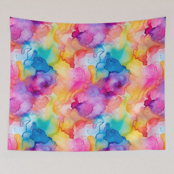 Item preview, Abstract Rainbow Ink Flow Design – Modern Aesthetic Art 1214 designed and sold by Hanna Ryan.