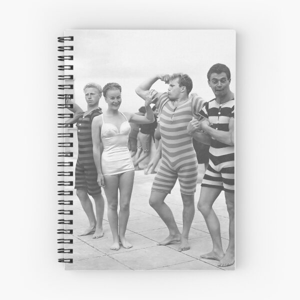Item preview, Muscle Men At Beach, Funny Vintage Black and White Old Photo designed and sold by modernretro.