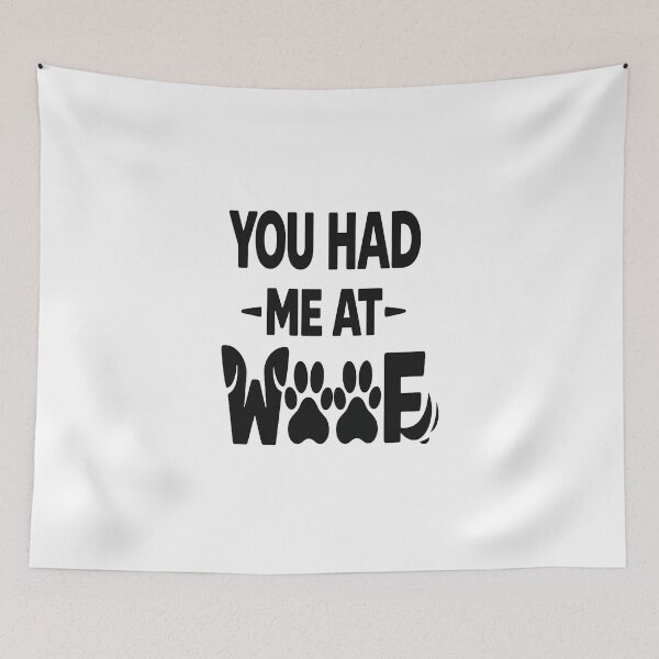Item preview, You Had Me At Woof Dog Lover Typography Design designed and sold by Lovestickerco.