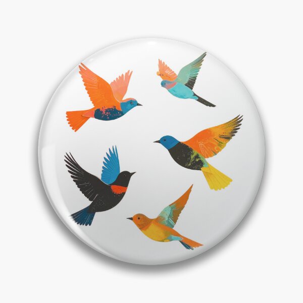 Item preview, Minimalist Woodblock Print of Birds in Flight designed and sold by thelivingrp.