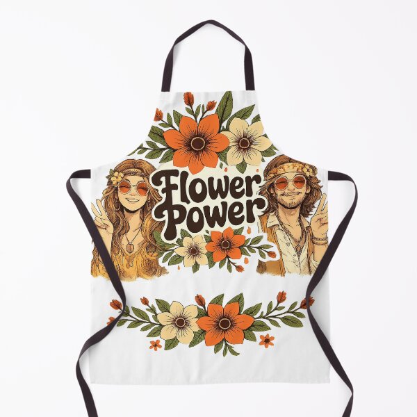 Item preview, Flower Power Retro Hippie Floral Design with Peaceful Boho Characters designed and sold by nncreator.