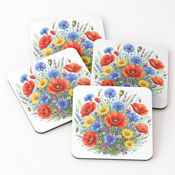 Item preview, Wildflower Meadow Watercolor Bouquet designed and sold by deepredbubble.