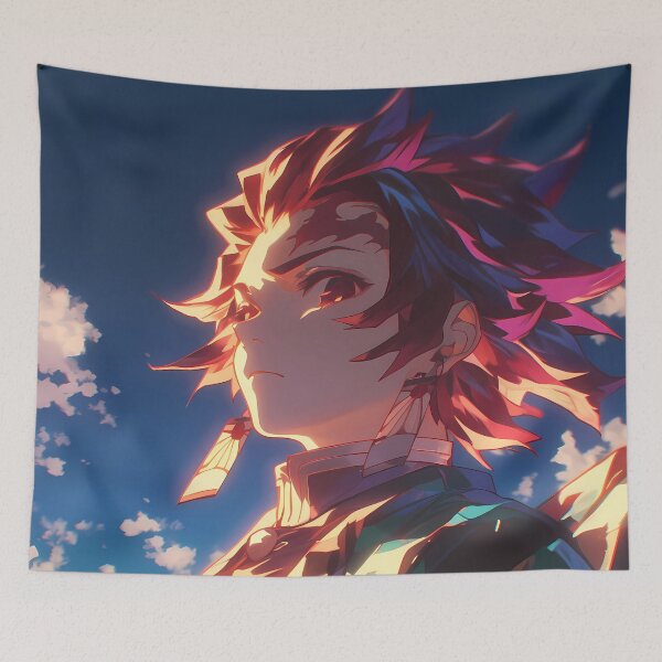 Item preview, Tanjiro Kamado Demon Slayer Fiery Sunset Resolve designed and sold by SuperTeamCanada.