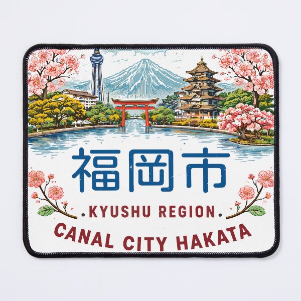 Item preview, Fukuoka Japan Travel Poster designed and sold by Matinez Pink.