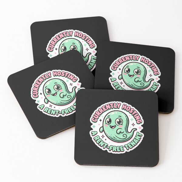 Item preview, Cute Pastel Ghost Rent Free Tenant Baby News designed and sold by SplashTastic.