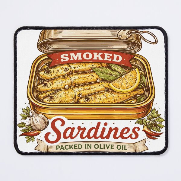 Item preview, Smoked Sardines in Olive Oil T-Shirt designed and sold by Matinez Pink.
