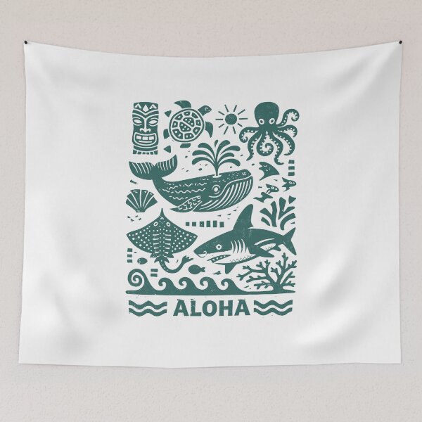 Item preview, Hawaiian Ocean Life T-Shirt designed and sold by Matinez Pink.