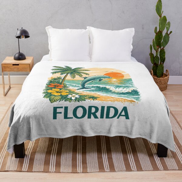 Item preview, Florida Beach Dolphin Sunset T-Shirt designed and sold by Matinez Pink.
