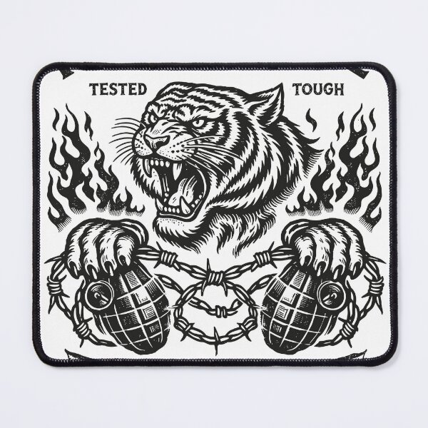 Item preview, Tough Tiger Heavy Duty Gear T-Shirt designed and sold by Matinez Pink.