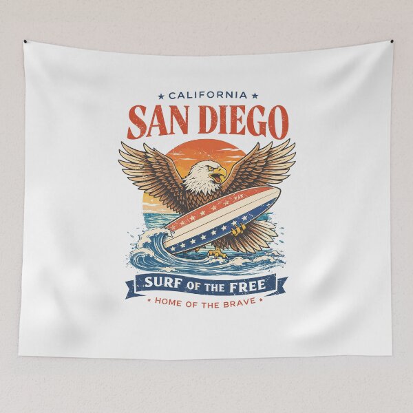 Item preview, San Diego Surf Eagle T-Shirt designed and sold by Matinez Pink.