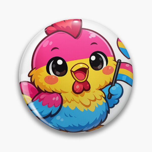 Item preview, Pan Pride Happy Chicken designed and sold by Candlelit Catastrophes.
