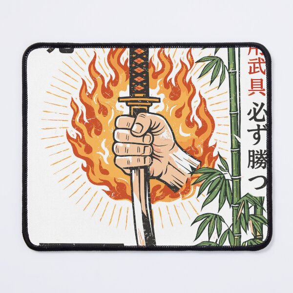 Item preview, Samurai Sword Fire Bamboo T-Shirt designed and sold by Matinez Pink.