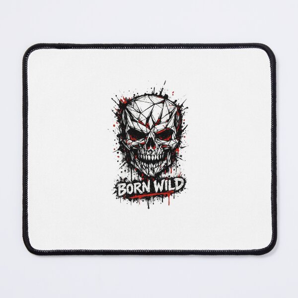 Item preview, Bold Streetwear Skull Born Wild Urban Graphic Tee designed and sold by SahulArtGallery.